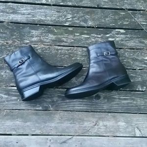 Clark's Black Leather Lined Ankle Boots